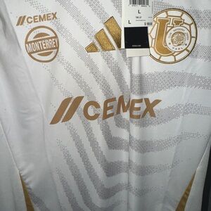 Adidas White and Gold Tigres Jersey